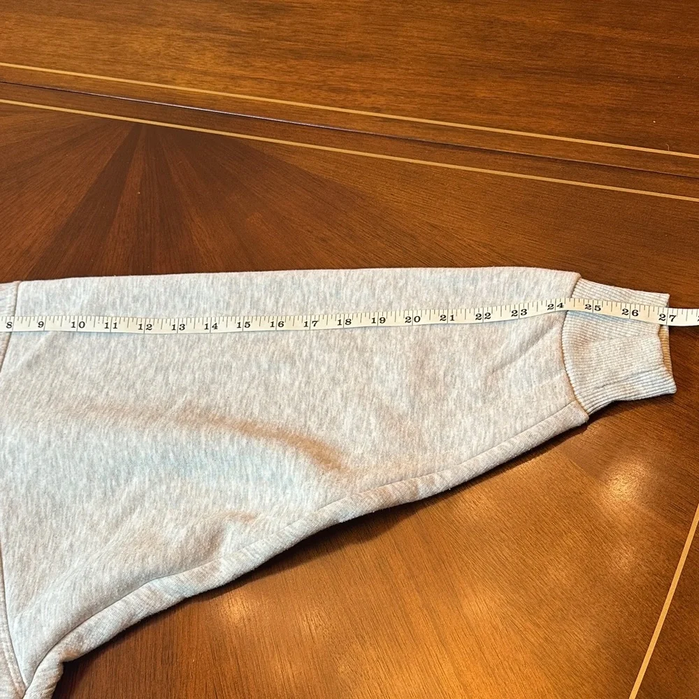 ZARA Cozy NY Logo Hoodie & Jogger Lounge Set | Gray | Casual Chic - Picture 4 of 15